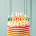 Κεράκια "Happy Birthday" rainbow - Talking Tables - Image 2