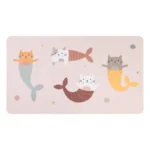 Πετσέτα θαλάσσης Mermaid Cats ροζ 160x90εκ. - Monneka