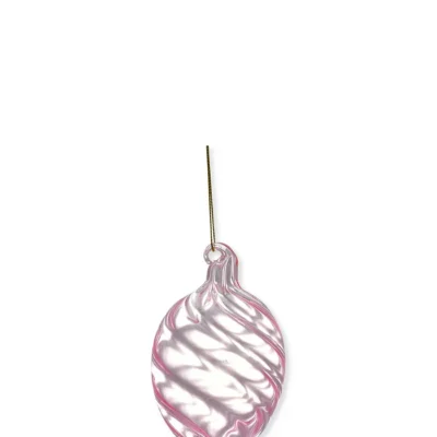 Αυγό κρεμαστό γυάλινο swirl wide pale pink - Greengate