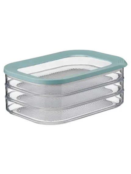 Modula nordic green δοχείο αποθήκευσης αλλαντικών 3ώροφο 3x550ml. - Mepal