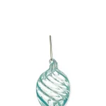 Αυγό κρεμαστό γυάλινο swirl wide pale blue - Greengate