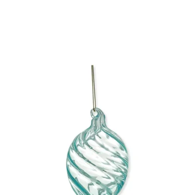 Αυγό κρεμαστό γυάλινο swirl wide pale blue - Greengate