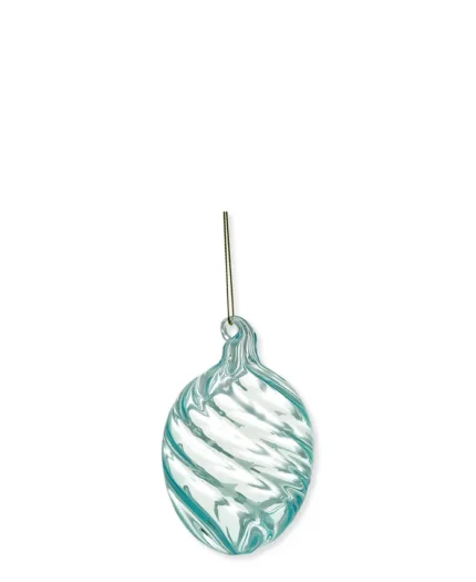 Αυγό κρεμαστό γυάλινο swirl wide pale blue - Greengate