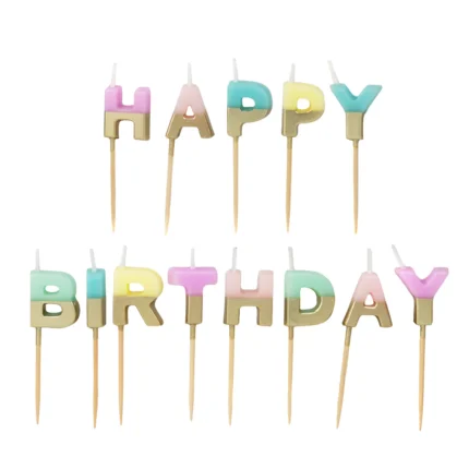 Κεράκια "Happy Birthday" pastel - Talking Tables
