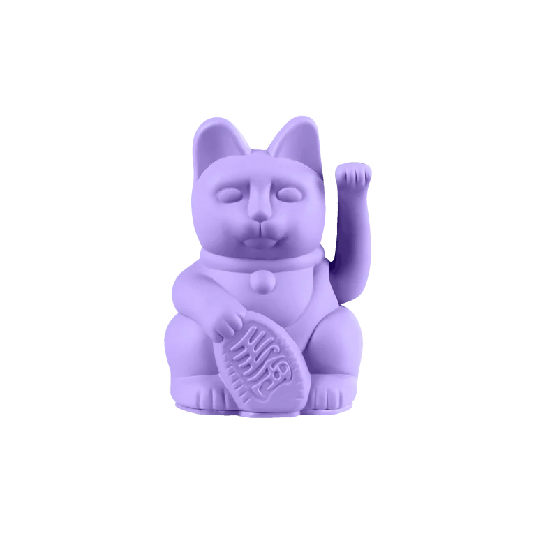 Τυχερή γάτα Maneki Neko mini lilac 15εκ. - Donkey